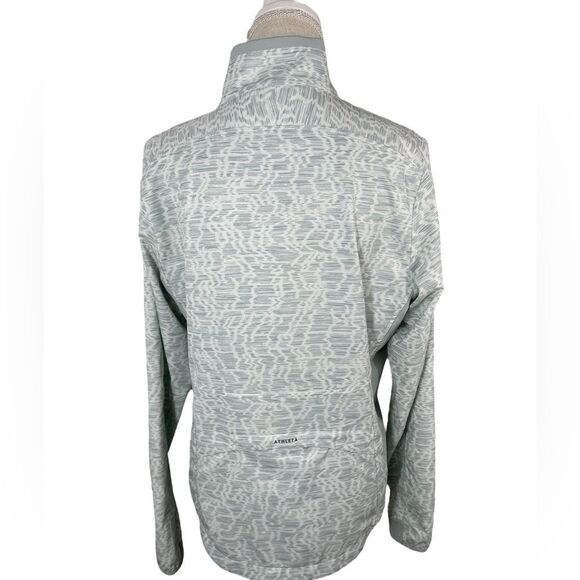 Athleta Run With It Grey Verve Horizon Print Lightweight Zip Front Jacket - Picture 6 of 8